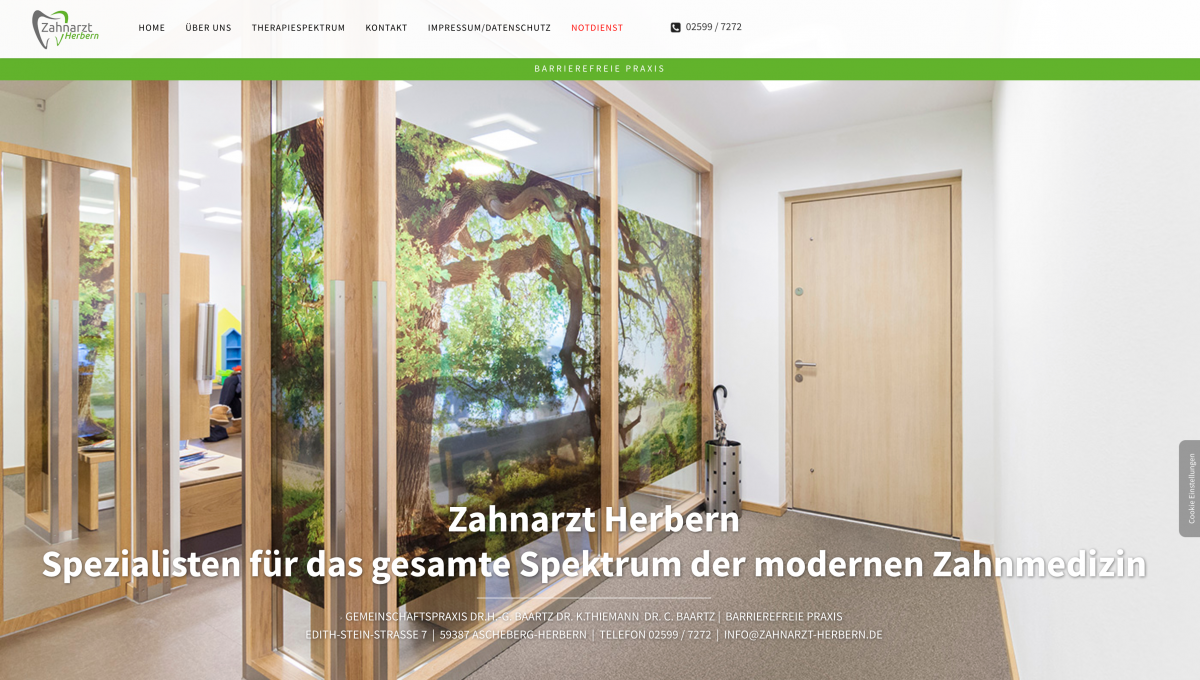 Zahnarzt-Webseite Herbern Zahnarzt-Webseite Herbern, Webdesign + Marketing für Zahnärzte